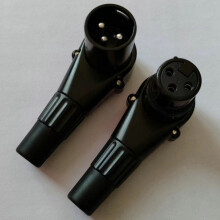 4X 3 Pin Right Angle XLR Connector Male Female XLR 3Pin Socket Microphone Plug Audio Cable Amplificador de Audio