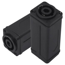 4X Adaptador y Extensor Speakon NL4FC de 4 Pines para Altavoz de Audio, Conector Recto para Montaje en Panel.