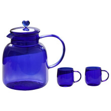 Zero Limit High Borosilie Glass Water Pot Set Large Heat Water Kettle for Home Use with Water Cups