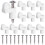 48 Pack 3/8 in Window Screen Holder Clips,Offset Window Screen Clips,White Screen Retainer Clips for Fastens Window 5