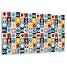Panneau Vinyle Mural Adhésif 100 x 50 cm, Finition Esthétique Et Durable Mosaïque Orientale