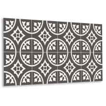 Panneau Mural Autocollant En Vinyle 100 x 50 cm, Revêtement Adhésif Décoratif Motifs Orientaux