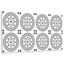 Panneau Mural Décoratif Autocollant 100 x 50 cm, Rénovation Intérieure Sans Travaux Motifs Orientaux