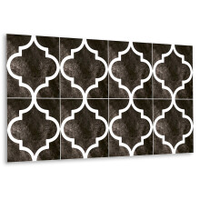 Panneau Autocollant Décoratif 100 x 50 cm, Habillage Mural Moderne Motif Arabe
