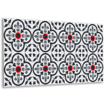Panneau Mural En PVC Autocollant 100 x 50 cm, Habillage Intérieur Durable Fleurs Et Motifs Royaux