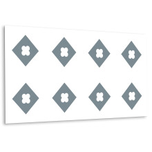 Panneau Mural Autocollant En PVC 100 x 50 cm, Pose Facile Sans Outils Motif En Losange