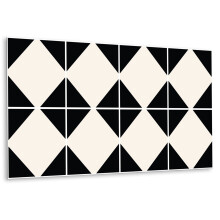 Panneau PVC Décoratif Autocollant 100 x 50 cm, Revêtement Mural Moderne Diamant