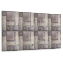 Panneau Autocollant Pour Murs Et Sols 100 x 50 cm, Revêtement Vinyle Décoratif Texture De Tôle