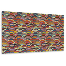 Panneau Mural Vinyle Souple 100 x 50 cm, Installation Autocollante Sans Travaux Vagues Patchwork