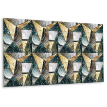Panneau Vinyle Mural Adhésif 100 x 50 cm, Finition Esthétique Et Durable Abstraction Art Déco