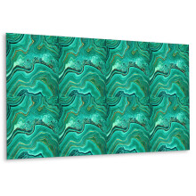 Panneau PVC Mural Autocollant 100 x 50 cm, Surface Résistante Et Lavable Texture De Malachite