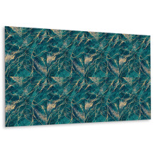 Panneau Vinyle Décoratif Pour Mur 100 x 50 cm, Montage Autocollant Malachite Verte