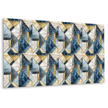 Panneau Autocollant Mural En Vinyle 100 x 50 cm, Solution Décorative Résistante Géométrie Abstraite