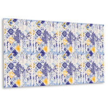 Panneau Vinyle Autocollant 100 x 50 cm, Revêtement Mural Souple Et Résistant Azulejos Vintage