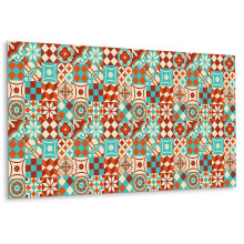 Panneau Mural Autocollant En PVC 100 x 50 cm, Pose Facile Sans Outils Mosaïque Traditionnelle