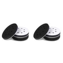 5 Inch 8 Holes Soft Density Interface Pads Hook and Loop Sponge Cushion Buffer Round Backing Pad Foam Sanding Pads 8Pack