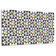 Revêtement Mural En Vinyle Autocollant 100 x 50 cm, Finition Décorative Durable Motif Géométrique