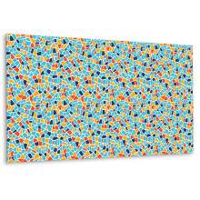 Décoration Murale Autocollante 100 x 50 cm, Panneau Vinyle Fin Et Résistant Mosaïque Colorée