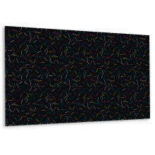 Panneau Mural Vinyle Autocollant 100 x 50 cm, Revêtement Décoratif Facile À Poser Lignes Colorées