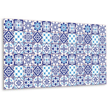 Panneau Mural Décoratif En PVC 100 x 50 cm, Installation Autocollante Facile Motif Azulejos