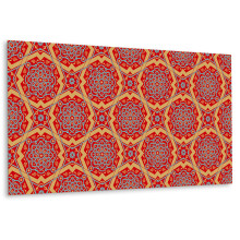 Panneau Mural PVC Décoratif 100 x 50 cm, Pose Autocollante Simple Motifs Floraux Arabes