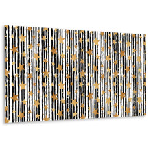 Panneau Mural PVC Adhésif 100 x 50 cm, Décoration Intérieure Résistante Lignes Et Étoiles