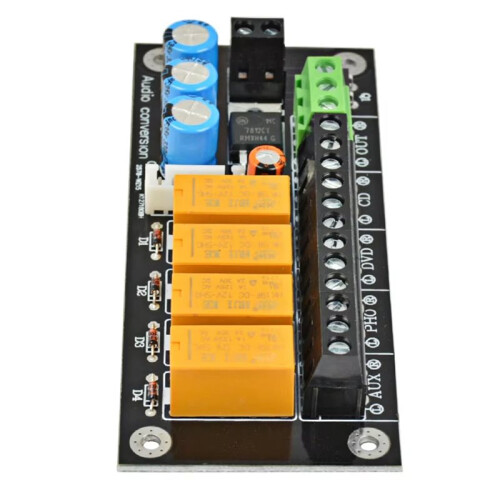 New Audio Stereo Two Channel Relay 4 Way Sound Source Selection Audio  Input Selection Board 2