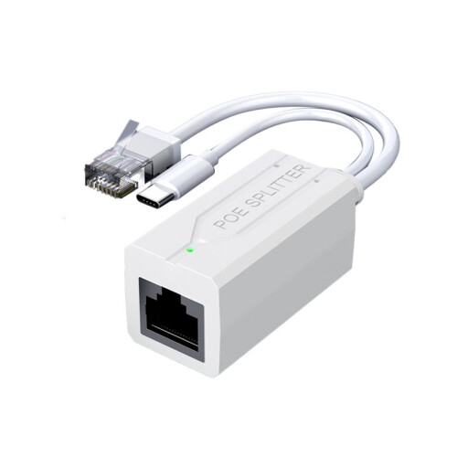 2X 100Mbps USB Type C PoE Splitter 48V to 5V for Various Electronic Networking Transmission 1
