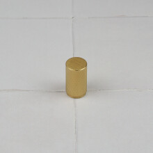(35mm Knob ) Satin Brass Knurled Solid Bar Handles & Knobs