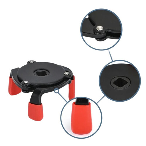 Universal Motorcycle Oil Filter Wrench Tool, Adjustable One-Way Three-Jaw Filter Wrench 2