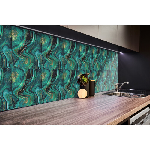 Panneau Décoratif Mural En Vinyle 100 x 50 cm, Adhésif Permanent Texture De Pierre 2