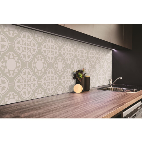 Panneau Autocollant Mural En Vinyle 100 x 50 cm, Solution Décorative Résistante Ornement De Fleur 2