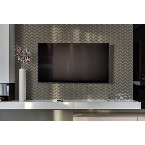 Panneau Décoratif Mural En Vinyle 100 x 50 cm, Adhésif Permanent Chevrons 1