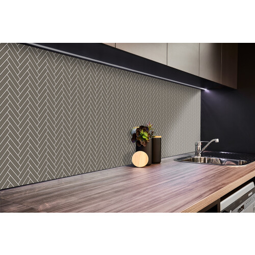 Panneau Décoratif Mural En Vinyle 100 x 50 cm, Adhésif Permanent Chevrons 2