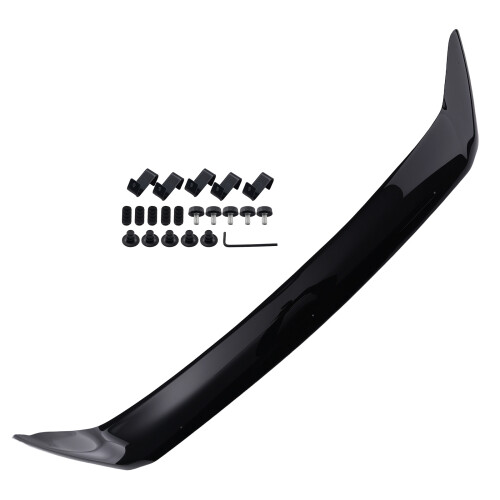 Black Acrylic Bonnet Guard for Ford Transit Custom 2012-2018 Stone Deflector