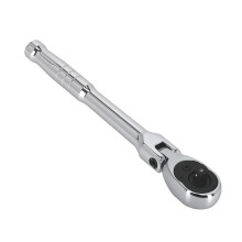 1/4" Drive 72-Tooth Flexible Head Ratchet Chrome Plated Tool 175mm 5