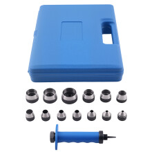 Kit Découpe Cuir for Travaux Manuels 13 Poinçons 5-35mm avec Boîtier