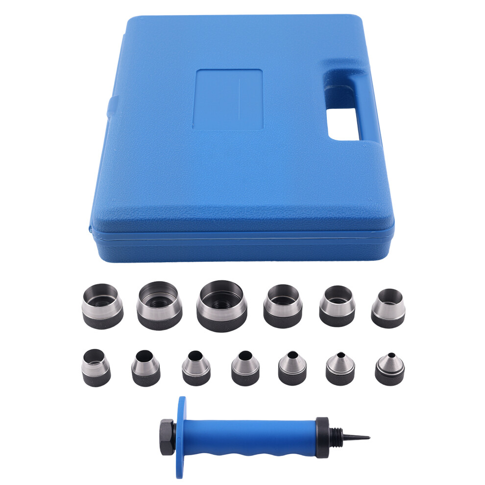 Photos - Car Service Station Equipment 14pc Heavy Duty Hole Punch Set Steel Leather Craft Tool Kit 5-35mm 3/16-1-3/8"