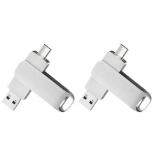 2X Typ-C-Metall-Pen-Laufwerk 128 GB Wasserdichte USB-Flash-Laufwerke 128 GB Memory Stick Business-Geschenk U-Disk