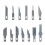 Blade Handle Kit for 936 Soldering Iron Heating Knife Multi-Functional DIY Model Heating Carving Trimming Tool Blade Kit 6