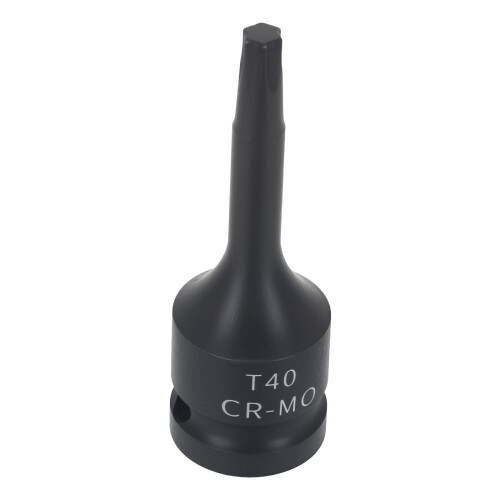 Impact Star Bit Socket 1/2" Drive T40 78mm CR-MO Black Phosphate 1