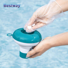 Bestway 58210 5in/12.7cm Floater, Chlorine Tablet Dispenser, Aquarium Chlorine Tablet Dispenser for Hot Tubs, Indoor and Outdoor
