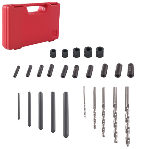 25Pcs Bolt Extractor Kit for Damaged Threads 5mm-16mm Carbon Steel Tool 1