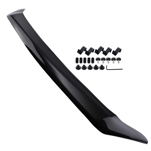 Black Acrylic Bonnet Guard for Ford Transit Custom 2012-2018 Stone Deflector 2
