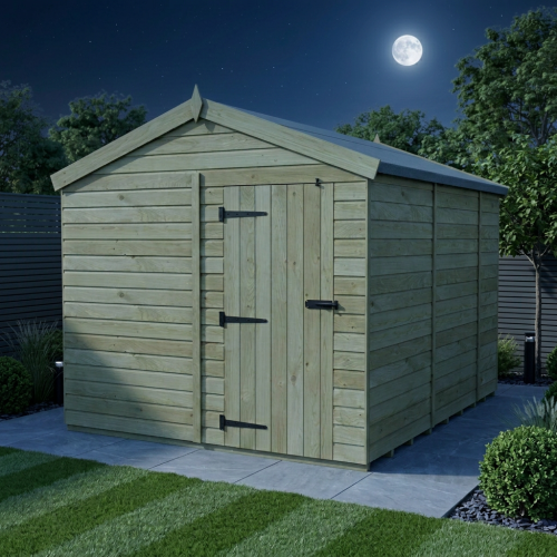 8 x 9 Apex Shed Tanalised (Single Door, No Windows) 2