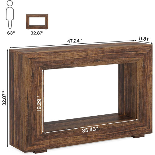 Tribesigns Tribesigns Farmhouse Console Table, 47 Inches Entryway Console Table with Storage 1