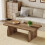 Tribesigns Tribesigns Rectangle Coffee Table, 47-Inch Wood Rectangular Living Room Table,Rustic Brown 5