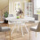 Tribesigns Tribesigns Round Dining Table  120CM Large Kitchen Tables for 6-8 People(White) 3