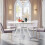 Tribesigns Tribesigns Round Dining Table  120CM Large Kitchen Tables for 6-8 People(White) 5