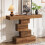 Tribesigns Tribesigns Rustic Console Table  108cm Slim Wood Sofa Side Table(Rustic Brown) 5